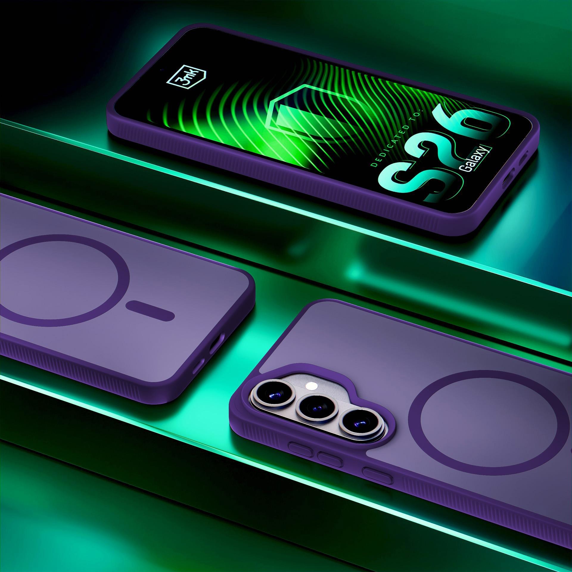 3mk ochranný kryt Smoke MagCase Purple pro Samsung Galaxy S26