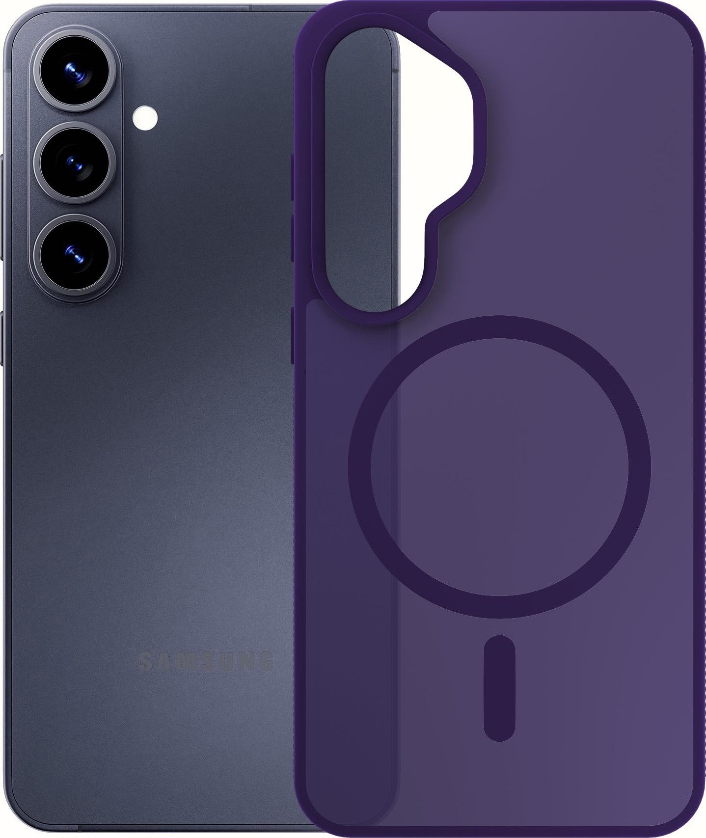 3mk ochranný kryt Smoke MagCase Purple pro Samsung Galaxy S26