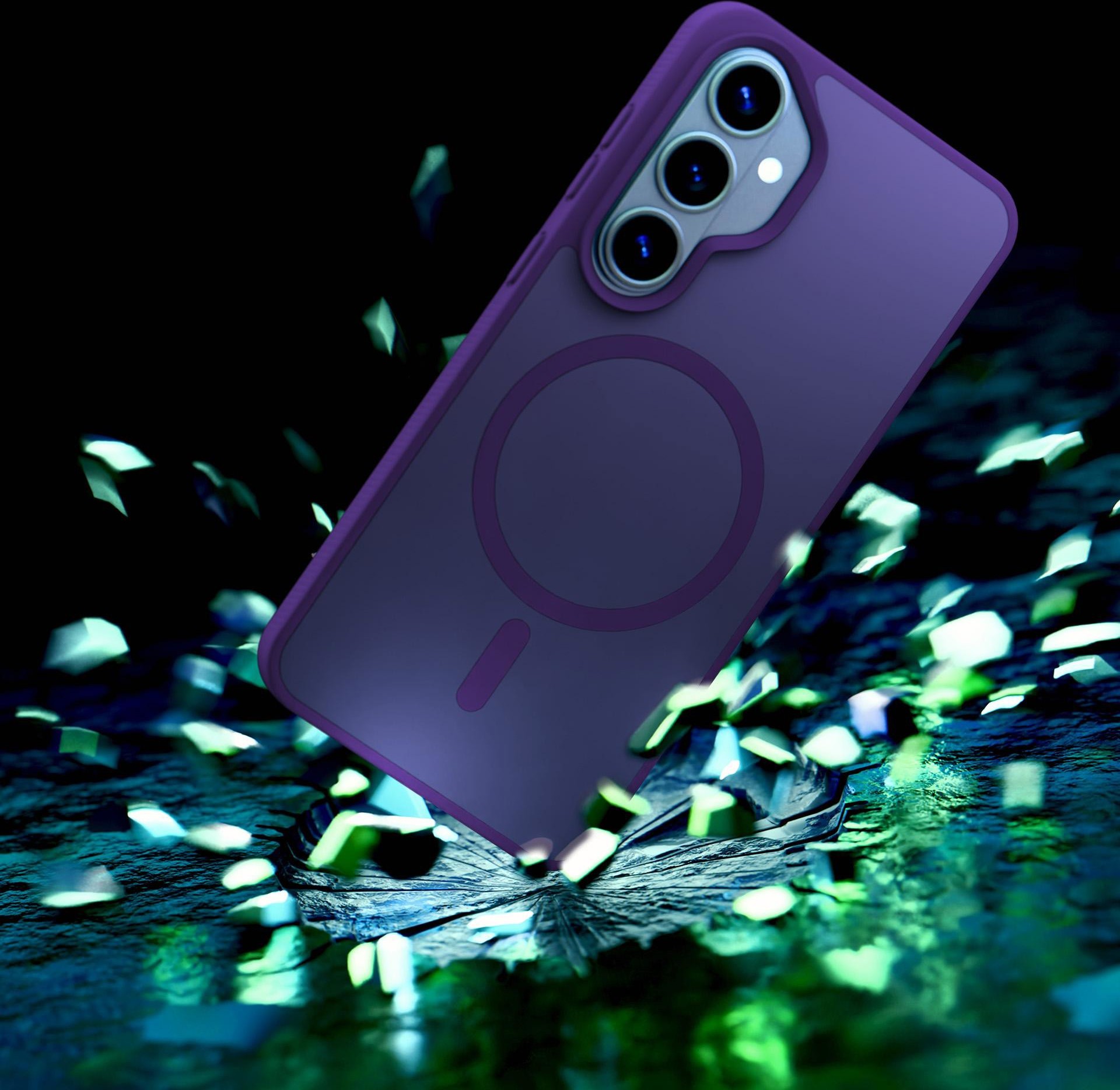3mk ochranný kryt Smoke MagCase Purple pro Samsung Galaxy S26