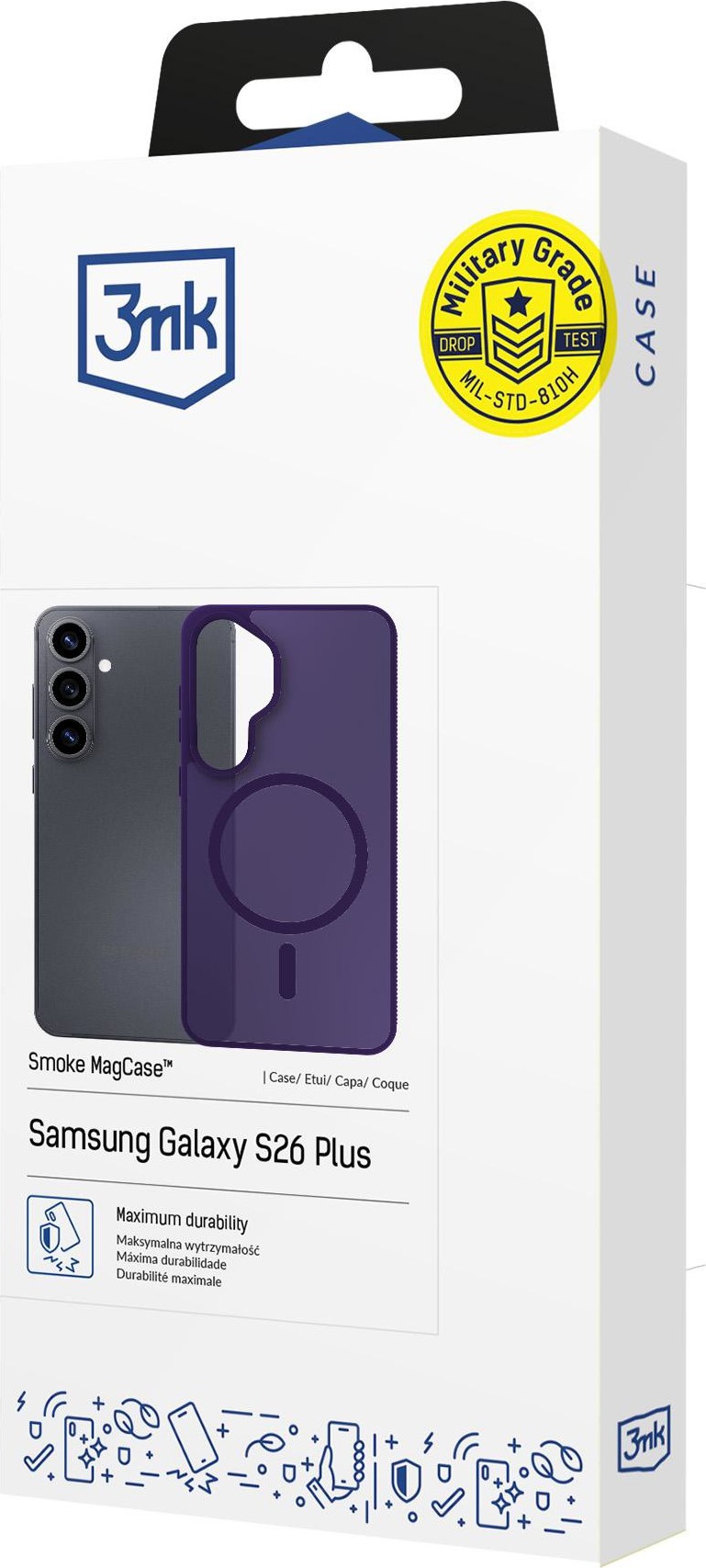 3mk ochranný kryt Smoke MagCase Purple pro Samsung Galaxy S26
