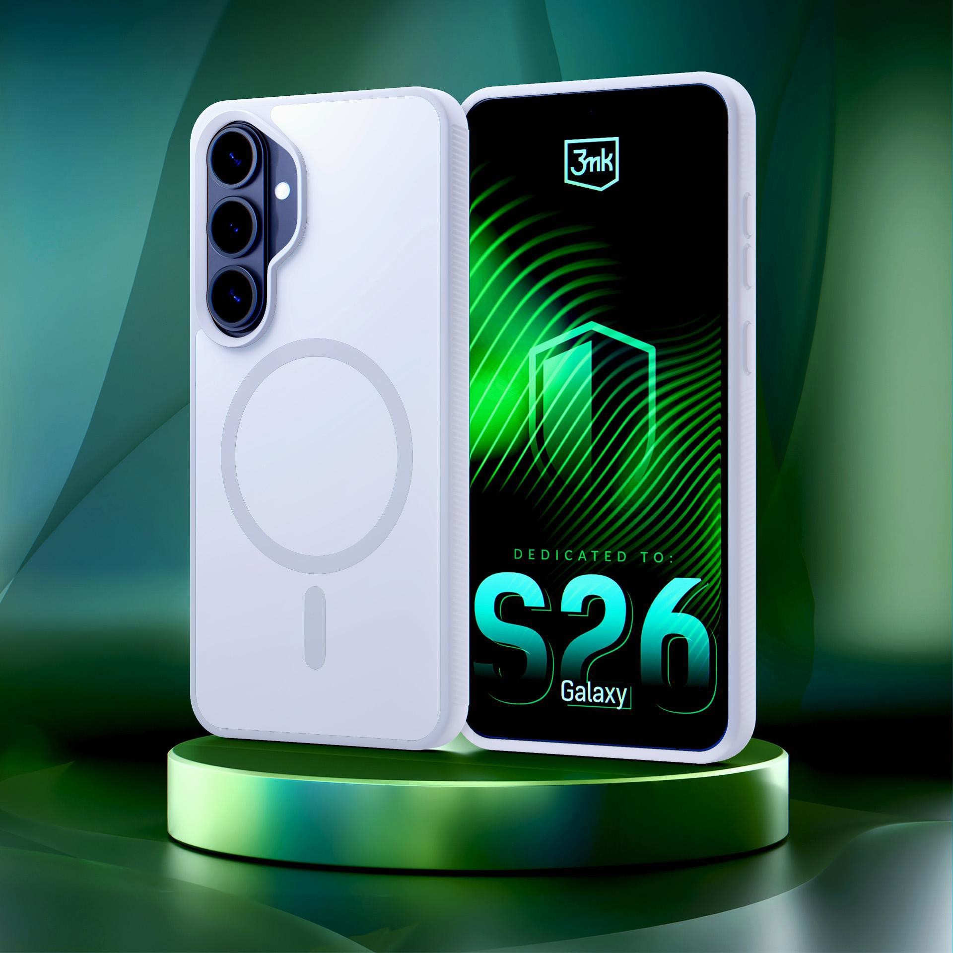 3mk ochranný kryt Smoke MagCase White pro Samsung Galaxy S26+