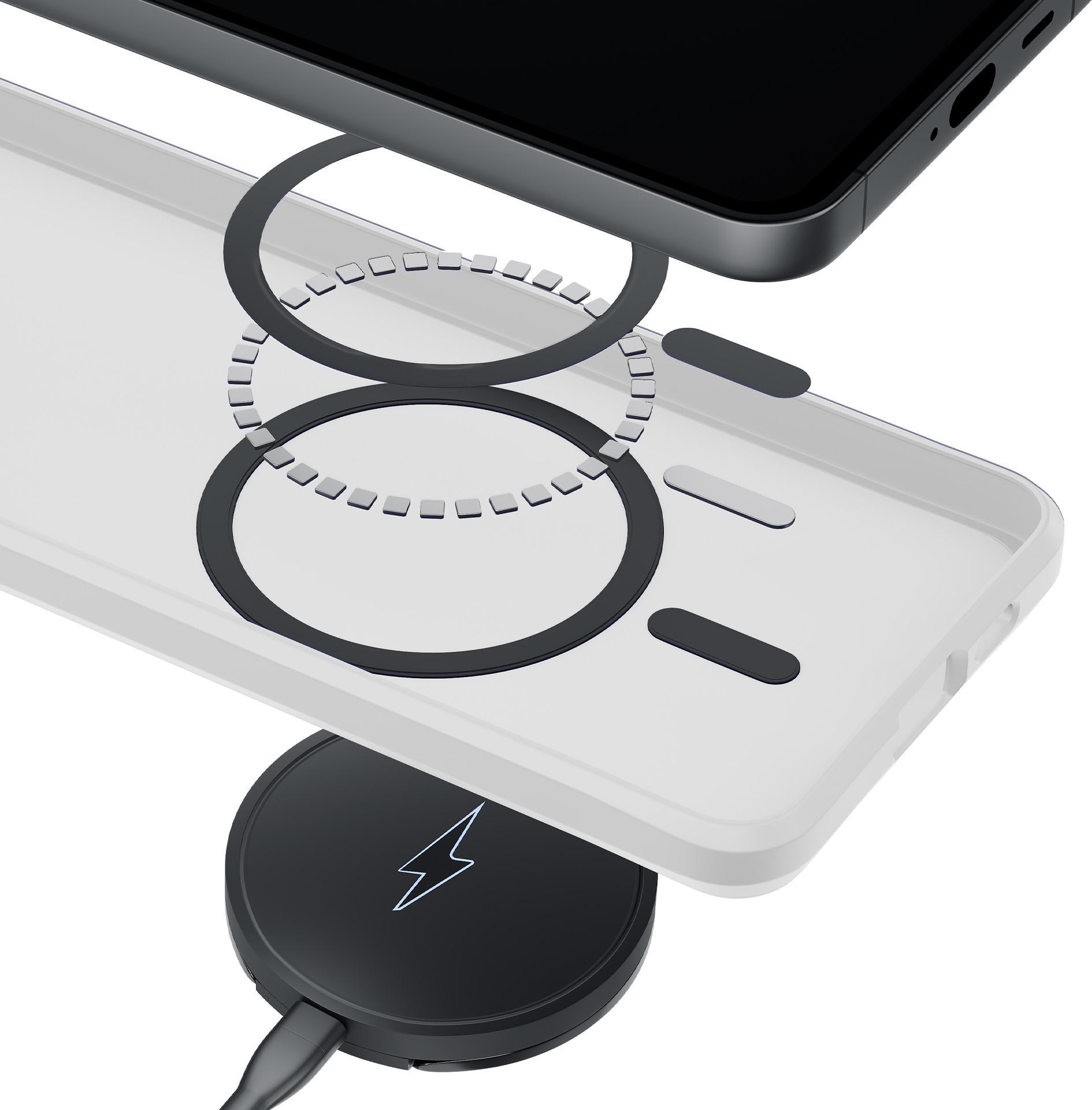 3mk ochranný kryt Smoke MagCase White pro Samsung Galaxy S26+