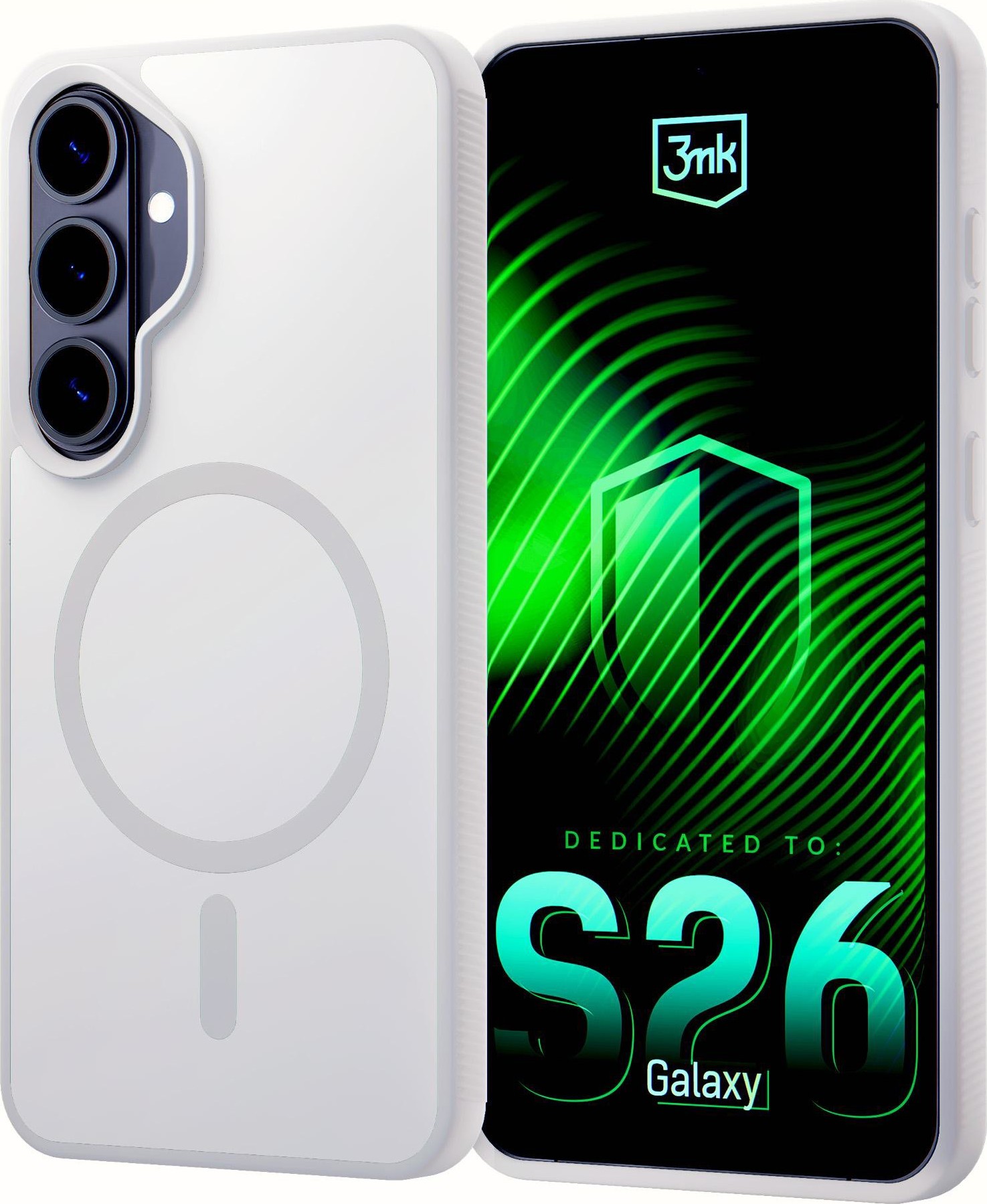 3mk ochranný kryt Smoke MagCase White pro Samsung Galaxy S26+