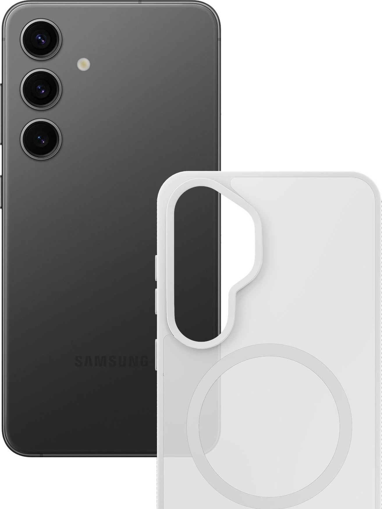 3mk ochranný kryt Smoke MagCase White pro Samsung Galaxy S25