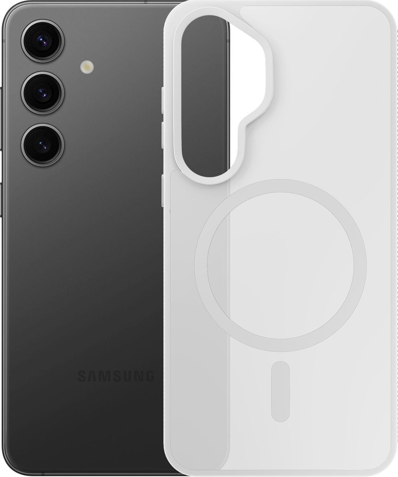 3mk ochranný kryt Smoke MagCase White pro Samsung Galaxy S25
