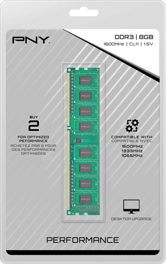 PNY DIMM DDR3 8GB 1600MHz CL11