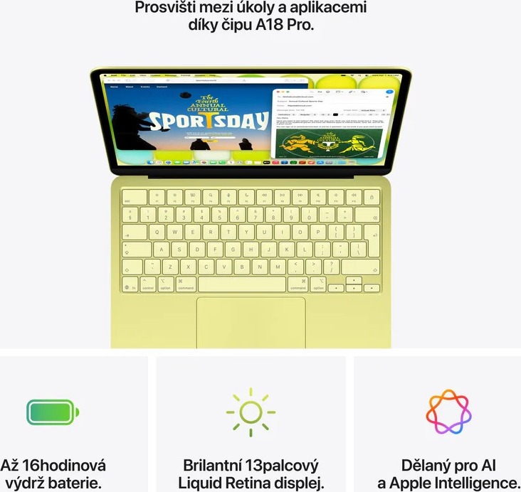 Apple MacBook Neo 13'' A18 Pro chip with 6-core CPU and 5-core GPU, 8GB, 512GB SSD, Touch ID - Blush