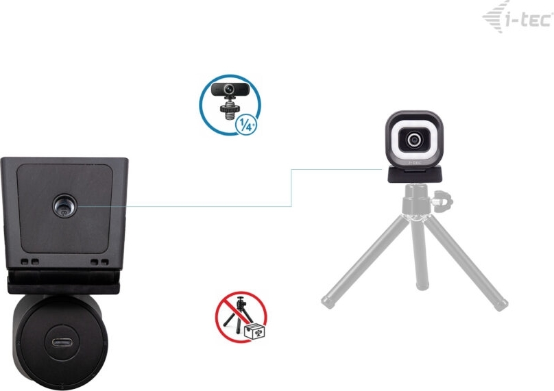 i-tec SOLOMON 700 STREAM 4K Webcam s LED osvětlením