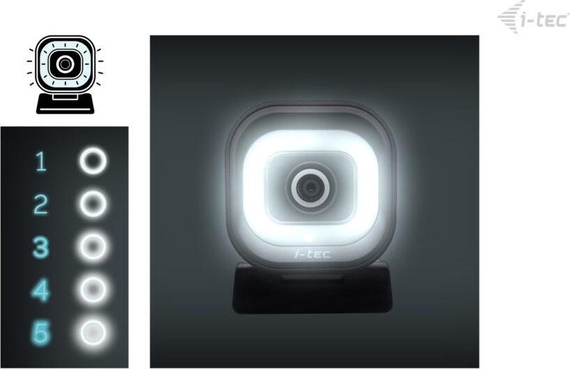 i-tec SOLOMON 700 STREAM 4K Webcam s LED osvětlením