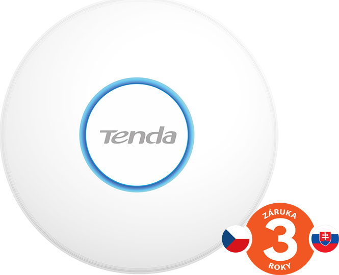 Tenda i26 WiFi6 AX1500 AP 1501 Mb/s, 1x GLAN, 12x SSID, VLAN, aktivní PoE, stěna/strop, Client + AP