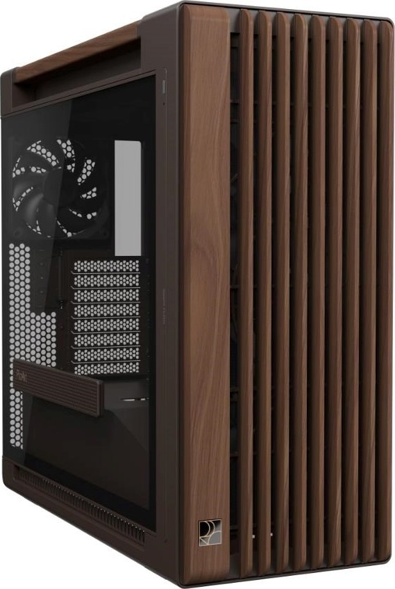 ASUS case PROART PA602 WALNUT WOOD RETRO TG, Mid Tower, průhledná bočnice, hnědá