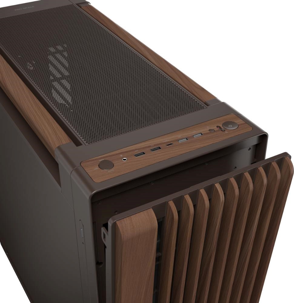 ASUS case PROART PA602 WALNUT WOOD RETRO METAL, Mid Tower, hnědá
