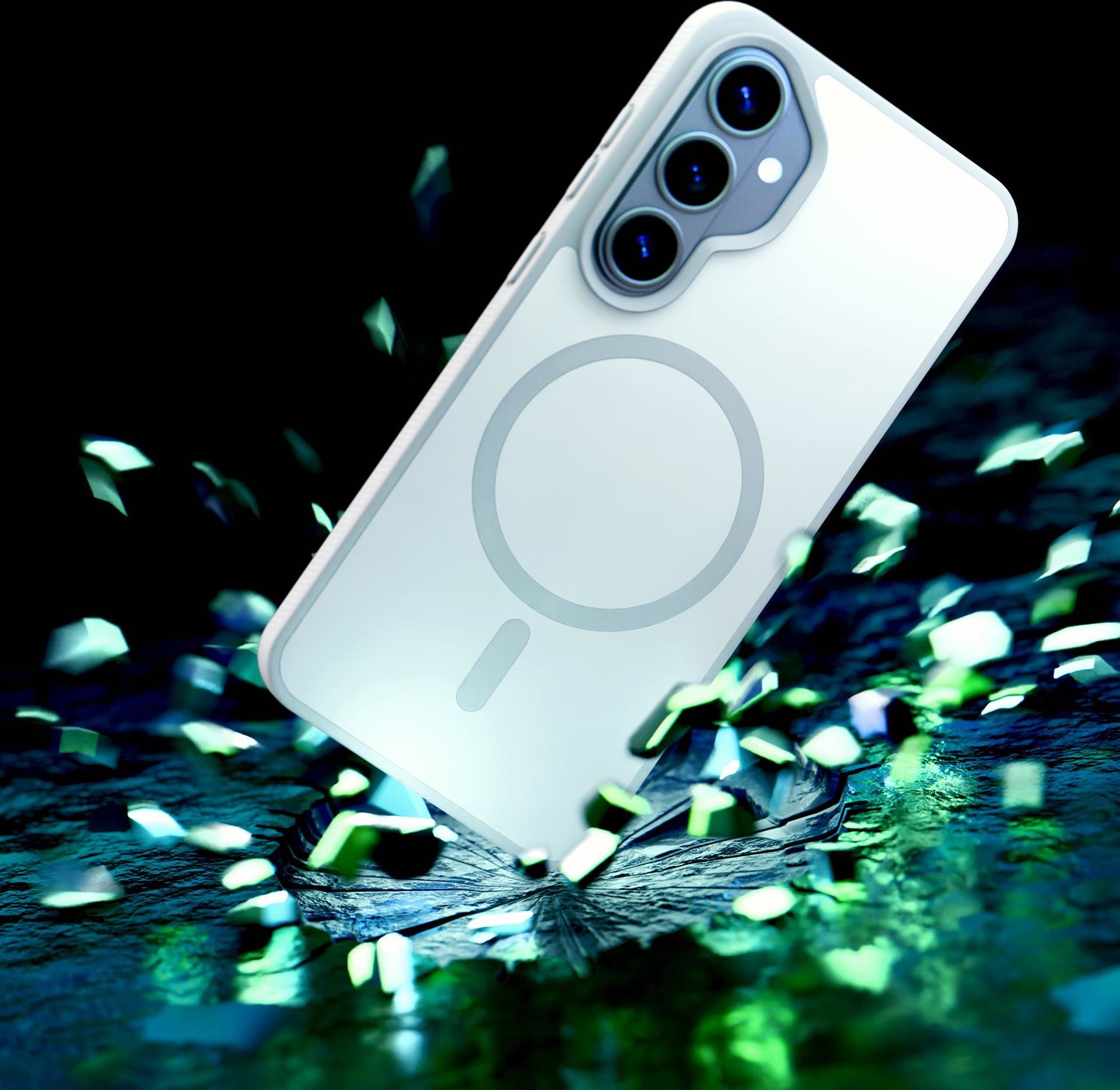 3mk ochranný kryt Smoke MagCase White pro Samsung Galaxy S26