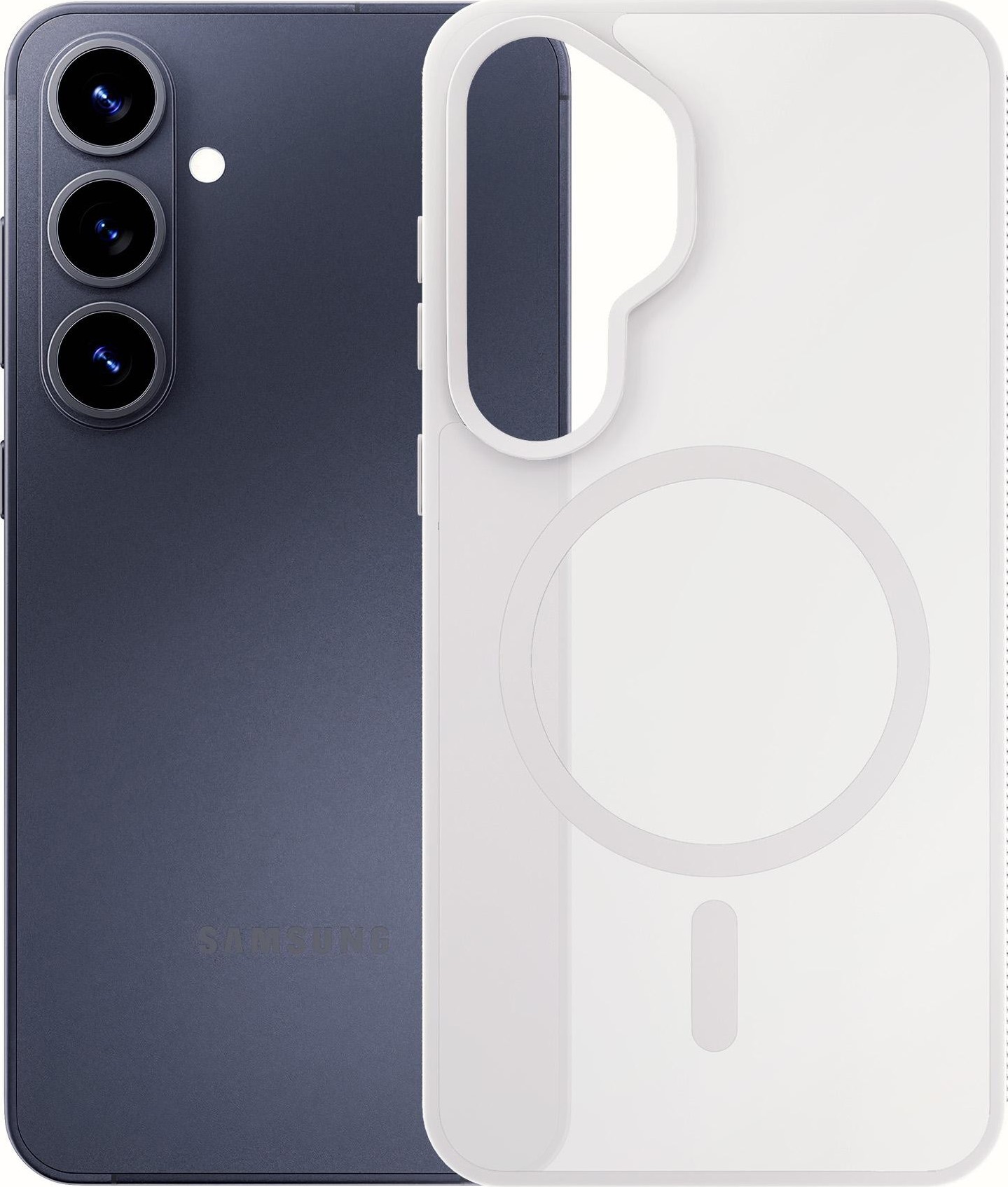 3mk ochranný kryt Smoke MagCase White pro Samsung Galaxy S26
