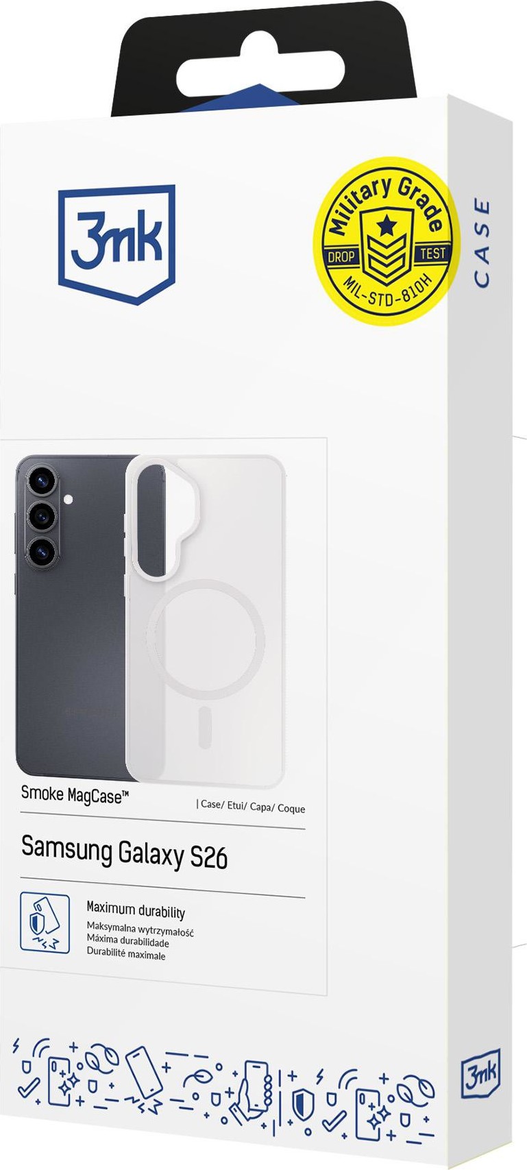 3mk ochranný kryt Smoke MagCase White pro Samsung Galaxy S26