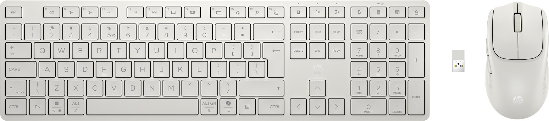 HP Inc. 490C Multi-Device Mouse Keyboard White