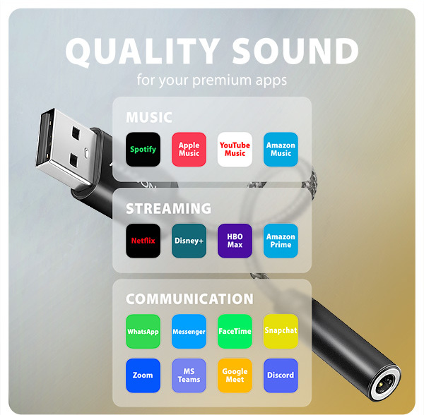 AXAGON ADA-HA, USB-A na 3.5mm jack Hi-Res DAC audio adaptér, 384kHz/32bit, stereo