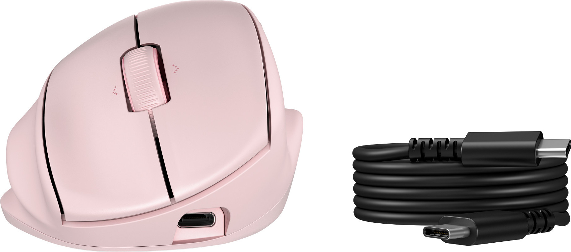 HP Inc. 720M Capacitor Tilt Ergonomic Mouse Pink