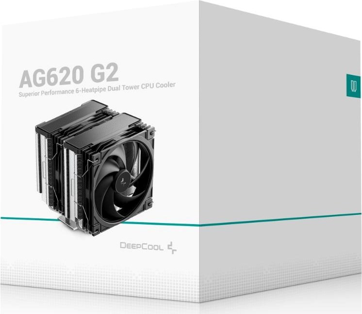 DEEPCOOL CPU Chladič AG620 G2, 2x120mm, LGA1851, AM5, černá
