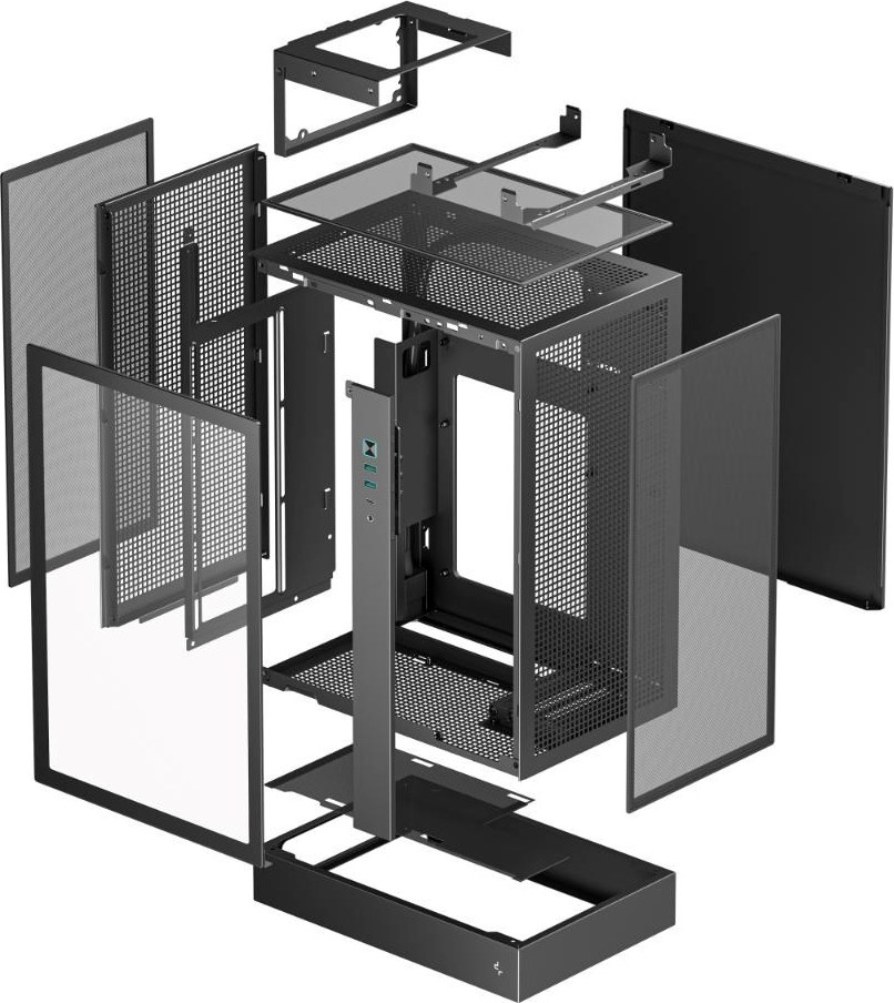 DEEPCOOL Case CH170 PLUS, ATX, Průhledná bočnice, černá