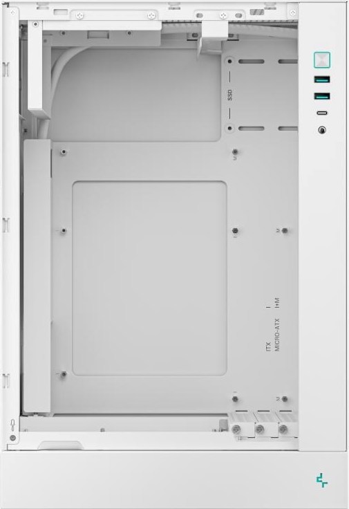 DEEPCOOL Case CH170 PLUS WH, ATX, Průhledná bočnice, bílá