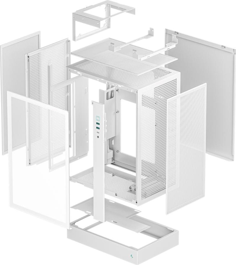 DEEPCOOL Case CH170 PLUS WH, ATX, Průhledná bočnice, bílá