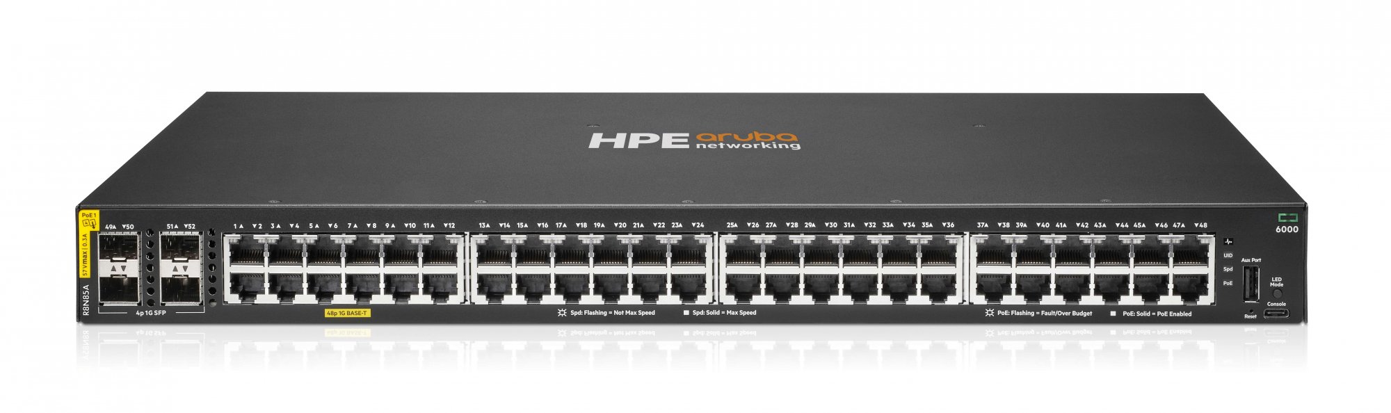 Hewlett Packard Enterprise HPE Aruba Networking CX 6000 48G Class4 PoE