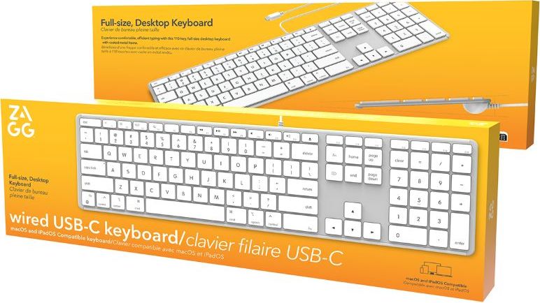 ZAGG Wired USB-C Keyboard Apple Silver Czech/Slov