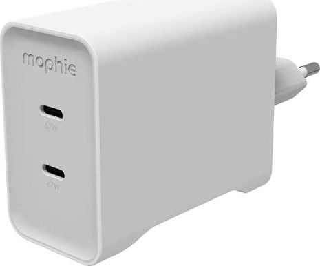 ZAGG Power Adapter GaN USB-C Dual 70W White