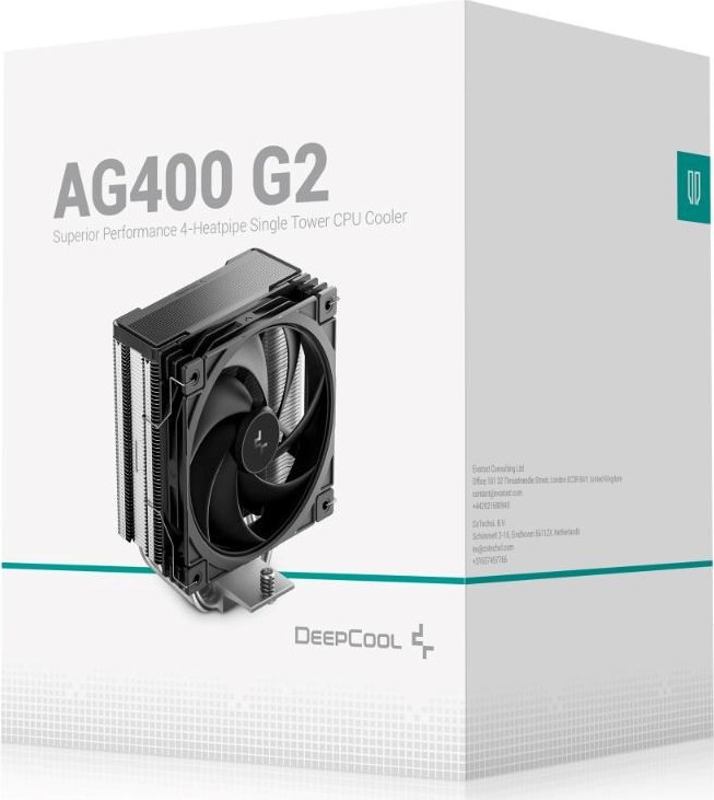 DEEPCOOL CPU Chladič AG400 G2, 1x120mm, LGA1851, AM5, černá