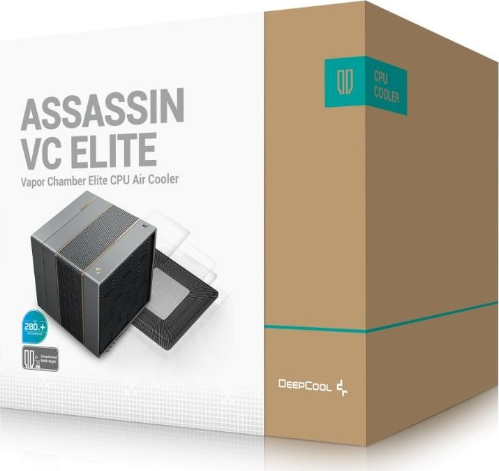 DEEPCOOL CPU Chladič ASSASSIN VC ELITE, 1x120mm, 1x140mm, LGA1851, AM5, černá
