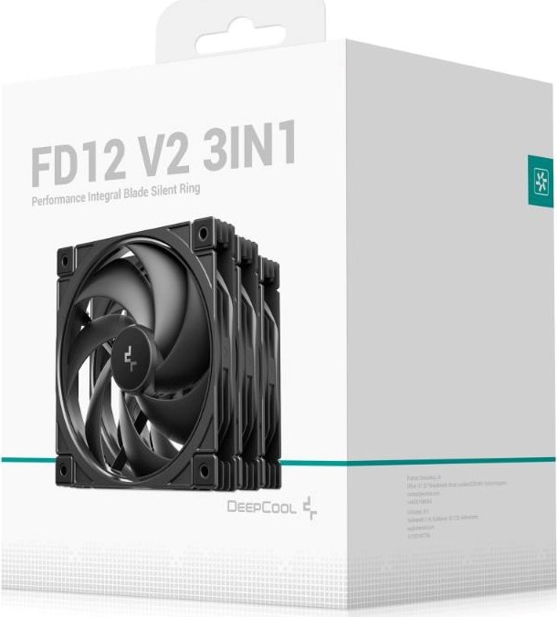 DEEPCOOL Ventilátor FD12 V2 3v1, 3x120mm, černá