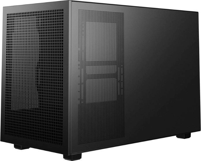 DEEPCOOL Case CH260 WOOD, mATX, Průhledná bočnice, černo-dřevěná