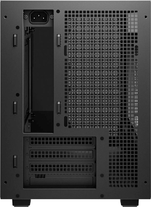 DEEPCOOL Case CH260 WOOD, mATX, Průhledná bočnice, černo-dřevěná