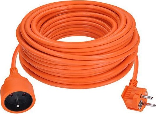 Solight prodlužovací přívod - spojka, 1 zásuvka, 25m, 3 x 1,5mm2, oranžová