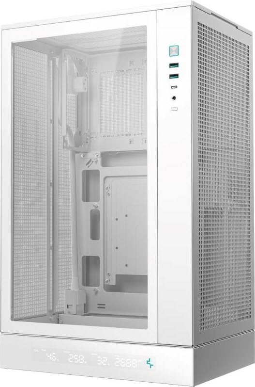 DEEPCOOL Case CH270 PLUS, mATX, Průhledná bočnice, bílá