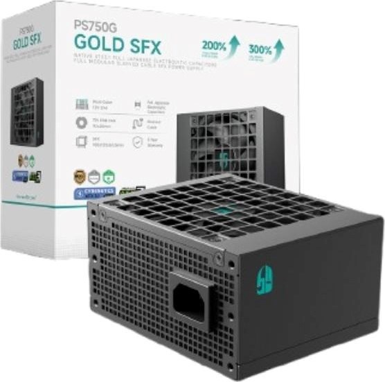 DEEPCOOL GAMERSTORM zdroj 750W PS750G, 92mm, Plně modulární, Gold Cybenetics, ATX 3.1, černá