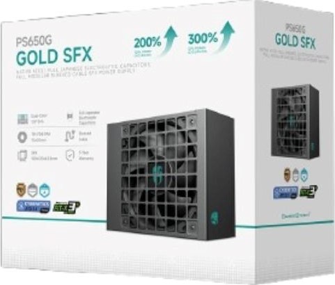 DEEPCOOL GAMERSTORM zdroj 650W PS650G, 92mm, Plně modulární, Gold Cybenetics, ATX 3.1, černá