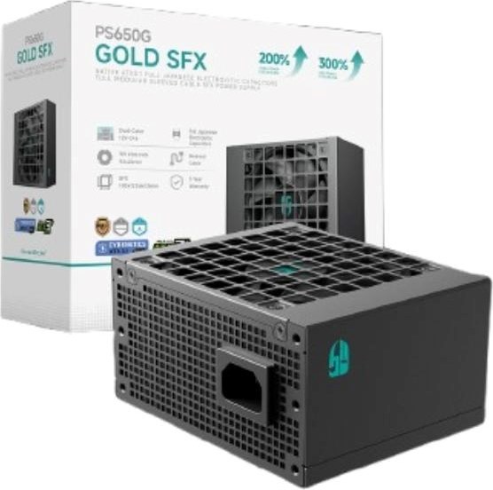 DEEPCOOL GAMERSTORM zdroj 650W PS650G, 92mm, Plně modulární, Gold Cybenetics, ATX 3.1, černá