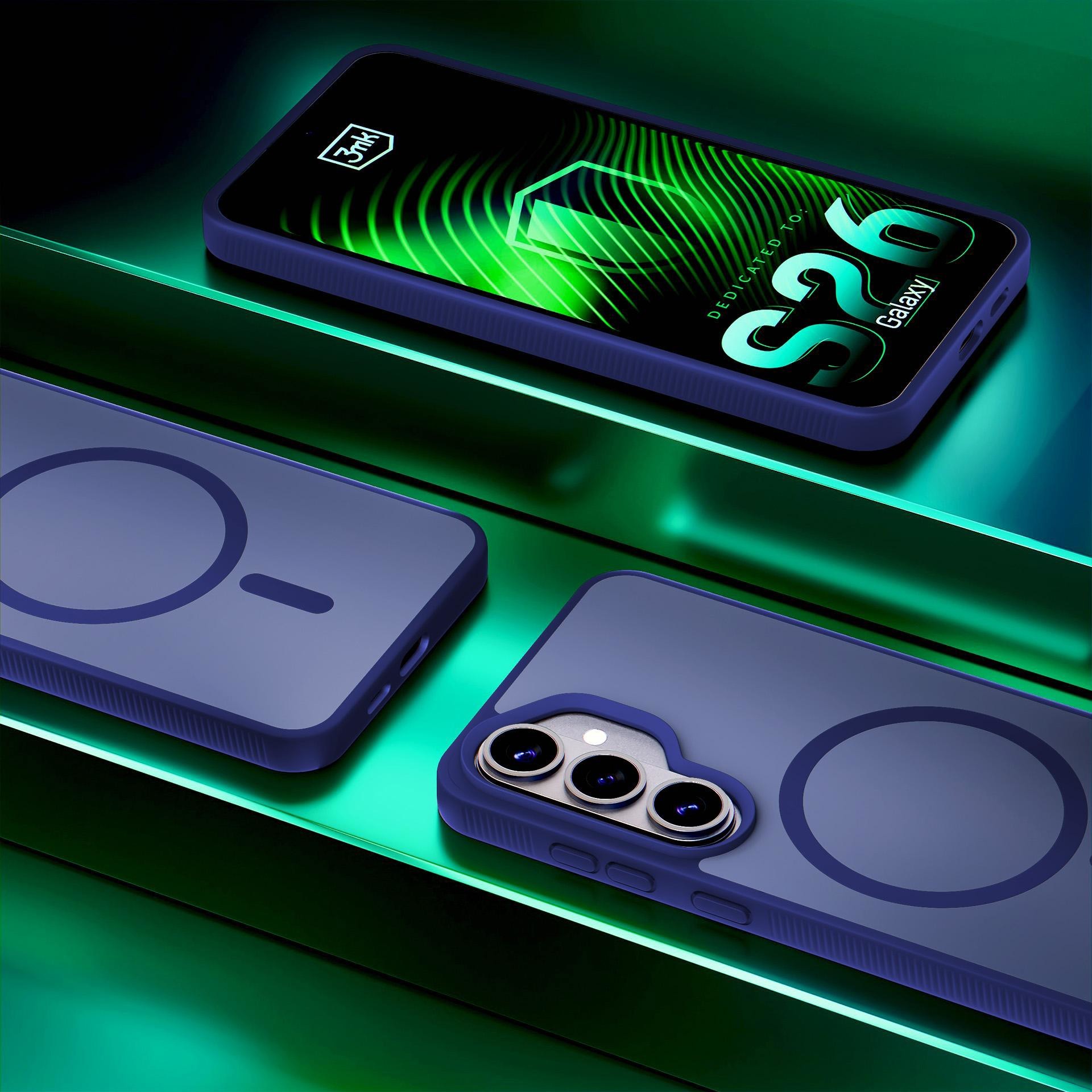 3mk ochranný kryt Smoke MagCase Blue pro Samsung Galaxy S26