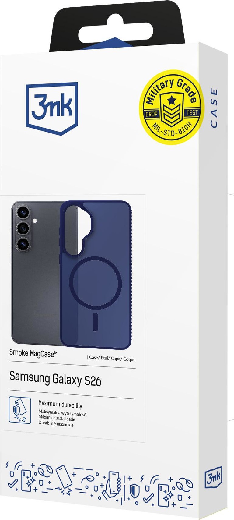 3mk ochranný kryt Smoke MagCase Blue pro Samsung Galaxy S26