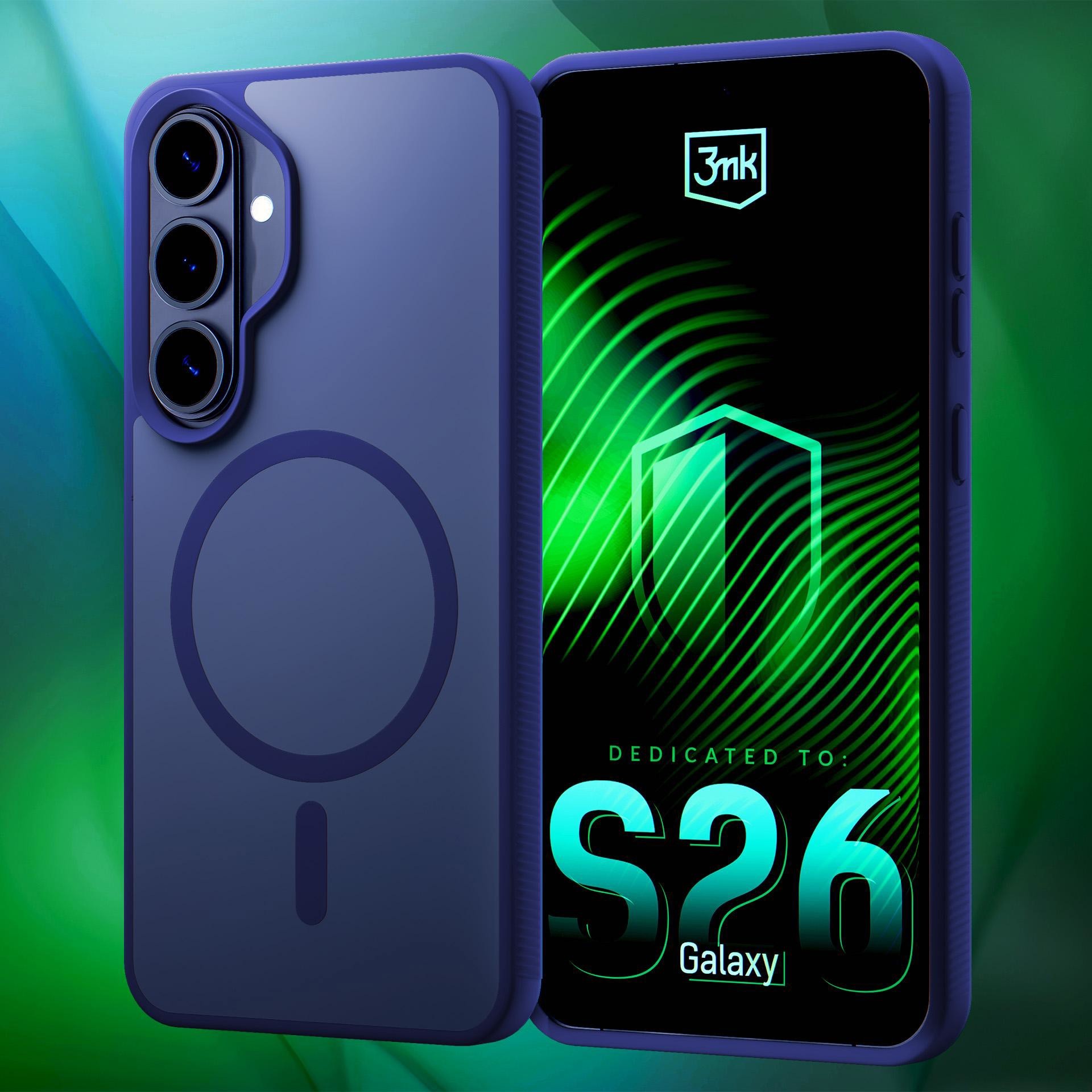3mk ochranný kryt Smoke MagCase Blue pro Samsung Galaxy S26