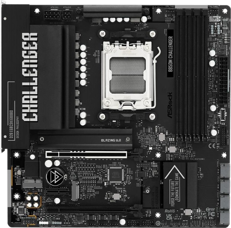 ASRock MB Sc AM5 B850M Challenger, AMD B850, 4xDDR5, 1xHDMI, mATX