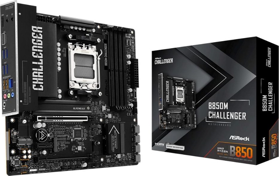 ASRock MB Sc AM5 B850M Challenger, AMD B850, 4xDDR5, 1xHDMI, mATX