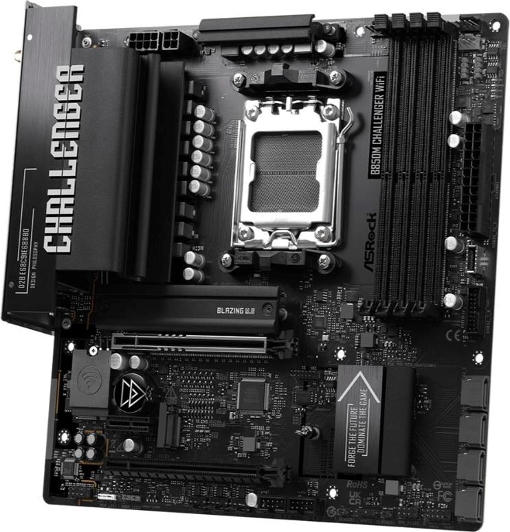 ASRock MB Sc AM5 B850M Challenger WiFi,  AMD B850, 4xDDR5, 1xHDMI, WiFi, mATX