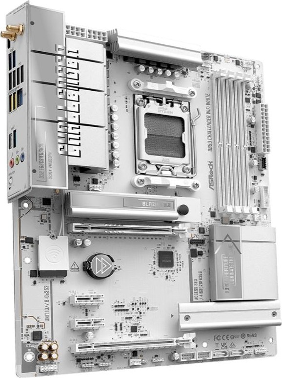 ASRock MB Sc AM5 B850M Challenger WiFi WHITE,  AMD B850, 4xDDR5, 1xHDMI, WiFi, mATX