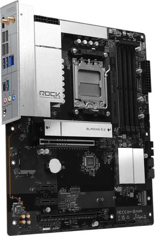 ASRock MB Sc AM5 B850 Rock WiFi 7,  AMD B850, 4xDDR5, 1xHDMI, WiFi, mATX