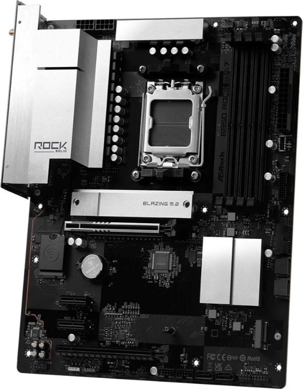 ASRock MB Sc AM5 B850 Rock WiFi 7,  AMD B850, 4xDDR5, 1xHDMI, WiFi, mATX