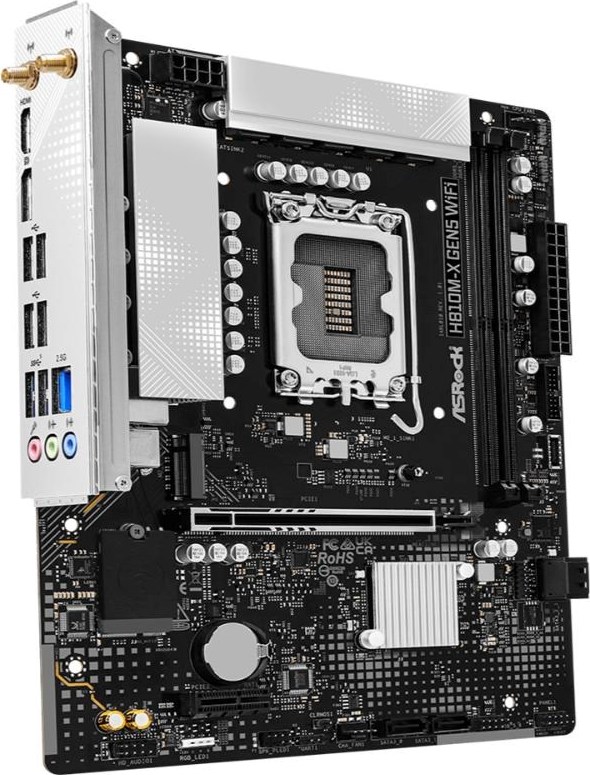 ASRock MB Sc LGA1851 H810M-X Gen5 WiFi, Intel H810, 2xDDR5, 1xDP, 1xHDMI, WiFi, mATX