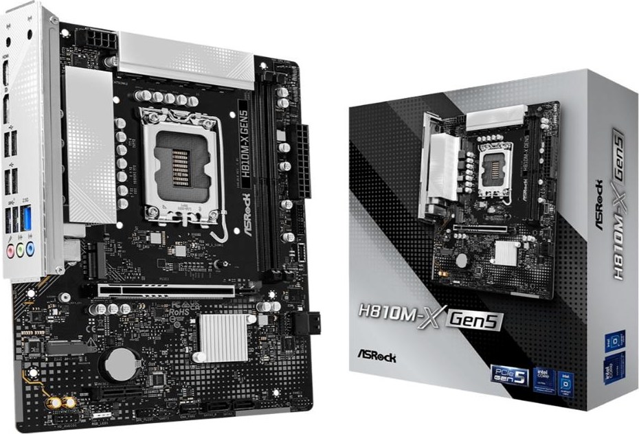 ASRock MB Sc LGA1851 H810M-X Gen5, Intel H810, 2xDDR5, 1xDP, 1xHDMI, mATX